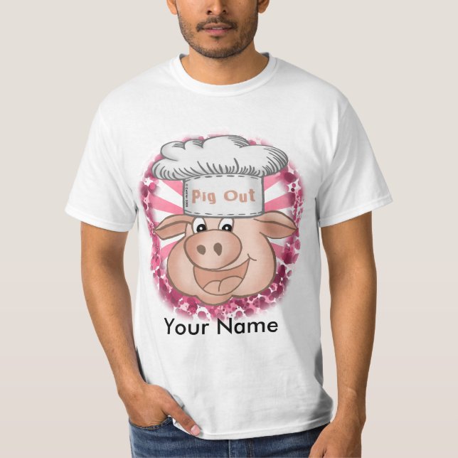 Camiseta BBQ Pig Out Chef (Frente)