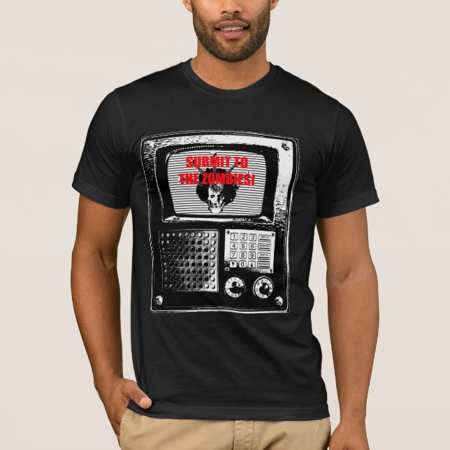 Camiseta BBT70 submetem-se à tevê dos zombis (Frente)