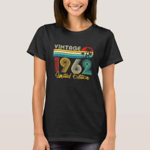 Camiseta Bday 60 Year Old Vintage 1962 Limited Edition 60th
