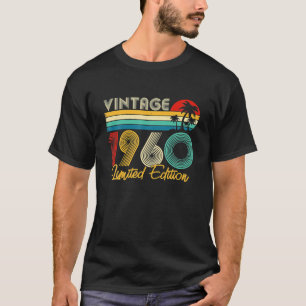 Camiseta Bday 62 Year Old Vintage 1960 Limited Edition 62nd