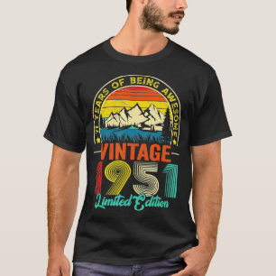 Camiseta Bday 71 Year Old Vintage 1951 Limited Edition 71ru