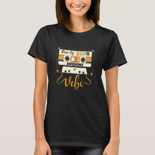 Camiseta Bday de 36 anos Melhor de 1986 Cassette Tape 36th