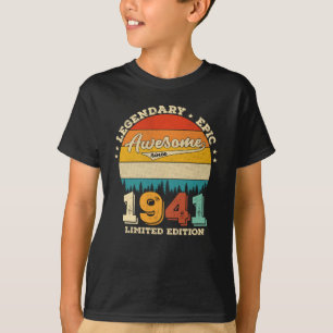 Camiseta Bday de 84 anos 1941 Incrível 84º presente de aniv