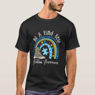 Camiseta Be A Kind Sole Autism Awareness Rainbow Puzzle Pie