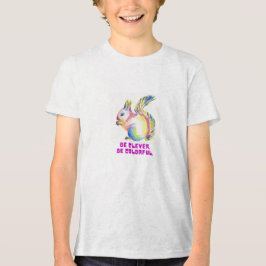Camiseta Be Clever. Be Colorful - Watercolor Squirrel