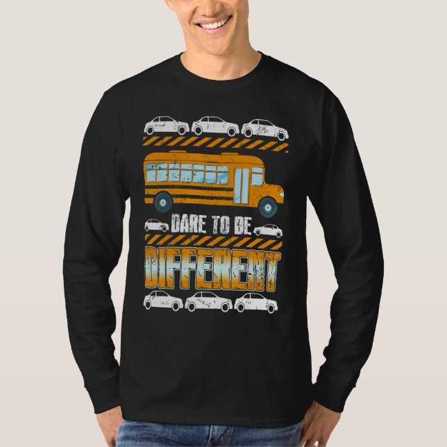 Camiseta Be Different School Bus Driver Design (Frente)