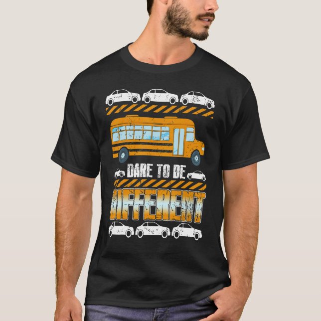 Camiseta Be Different School Bus Driver Design (Frente)