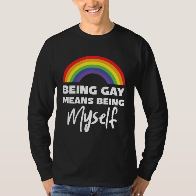 Camiseta Be Gay Myself Lesbian Bisexual Trans Gay Pride (Frente)