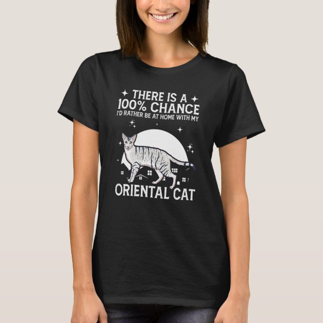 Camiseta Be Home With My Oriental Cat (Frente)