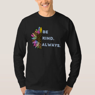 Camiseta Be Kind Always Love Peace Sign Tie Dye Hippie