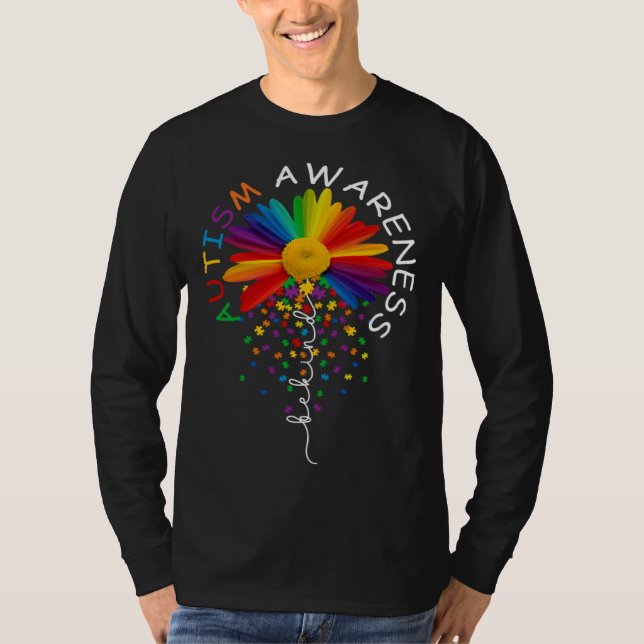 Camiseta Be Kind Autism Awareness Daisy Flower Mom Women Ki (Frente)