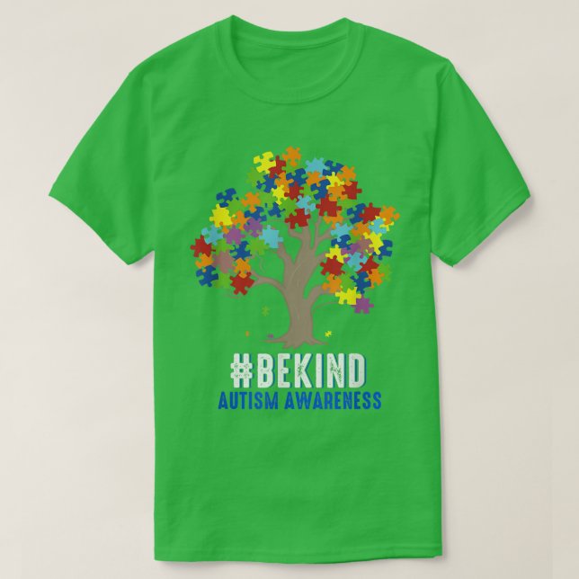 Camiseta Be Kind Autism Awareness Kindness Autism Puzzle Pi (Frente do Design)