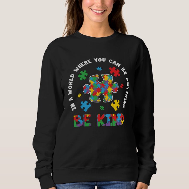 Camiseta Be Kind Autism Mom Autism Dad Women Autism Awarene (Frente)
