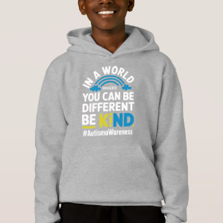 Camiseta Be Kind Different Autism Awareness Rainbow Design