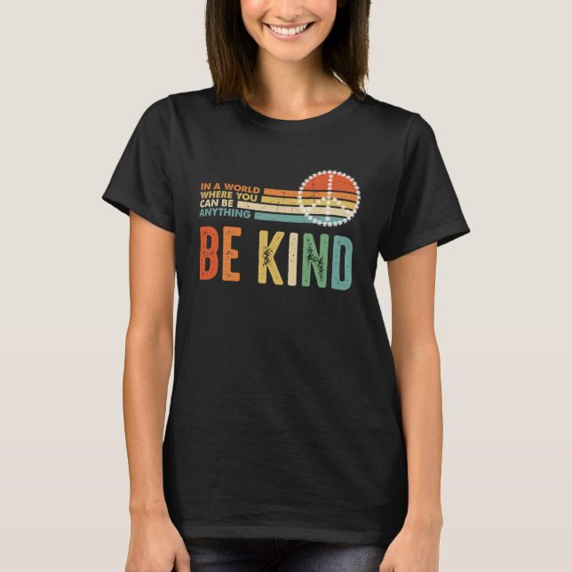 Camiseta Be Kind Kindness Autism Peace Sign Tie Dye Spread  (Frente)