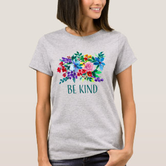 Camiseta Be Kind Phoebe Floral Inspirational