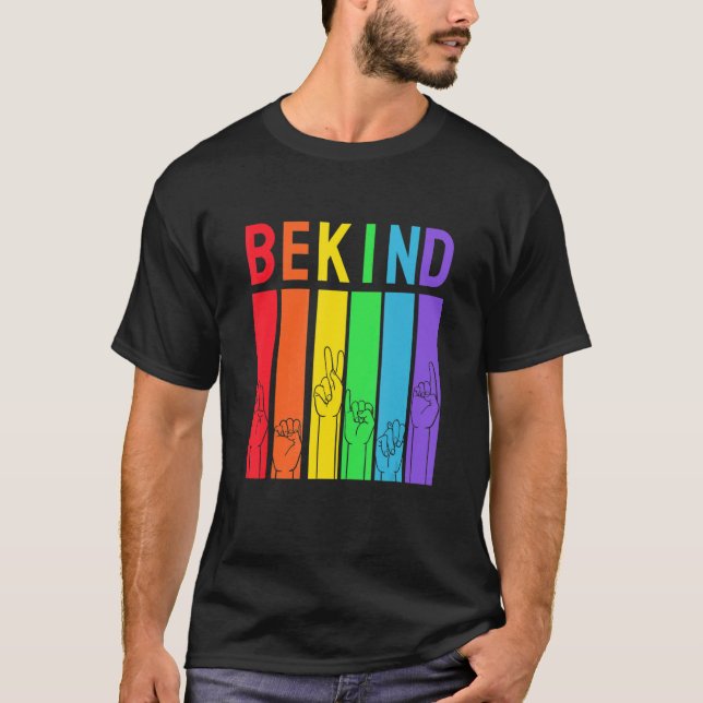 Camiseta Be Kind Sign Language Hand Talking Teachers Interp (Frente)