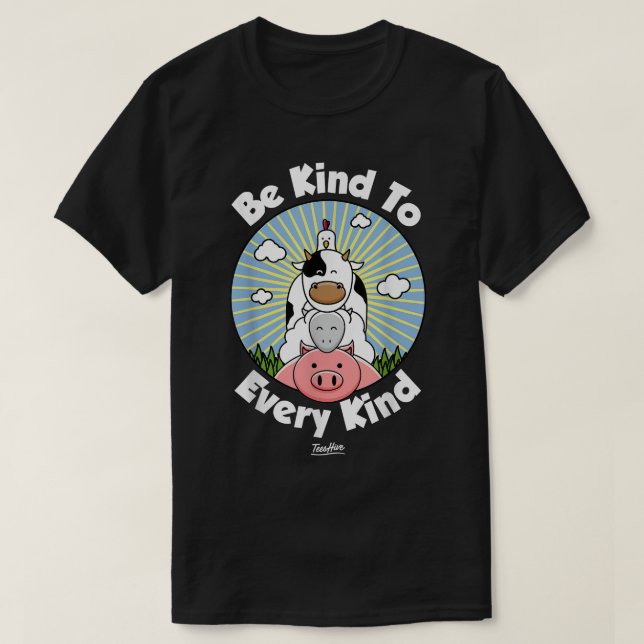 Camiseta Be Kind To Every Kind Vegan Vegetarian  (Frente do Design)