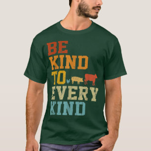 Camiseta Be Kind To Every Kind Vegetarian Retro Vegan Anima