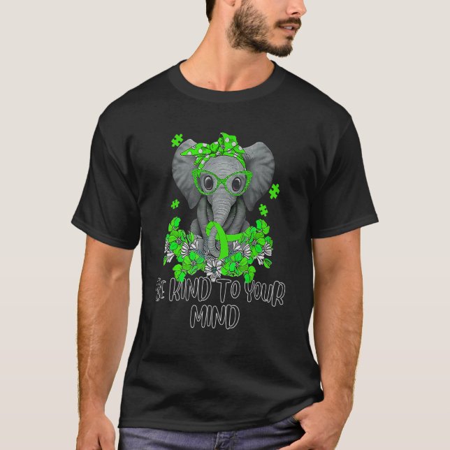 Camiseta Be Kind To Your Mind Depression Month Oct 2022 Ele (Frente)
