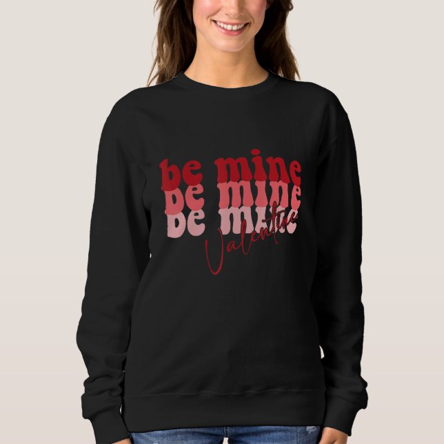 Camiseta Be Mine Valentine Retro Groovy Valentines Day (Frente)
