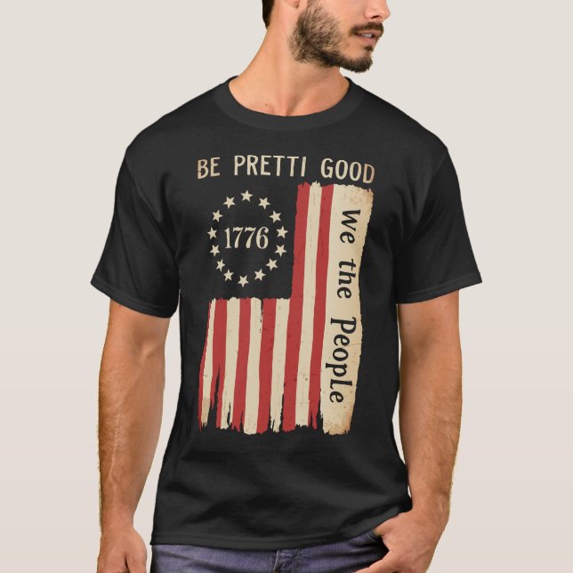 Camiseta Be Pretti Good Human Rights Flag | We The People (Frente)