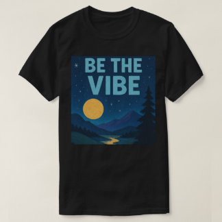 Camiseta “Be The Vibe” Retro Crayon Nightscape Aesthetic
