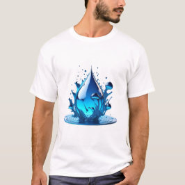 Camiseta "Be Water" Largar Design de alta qualidade