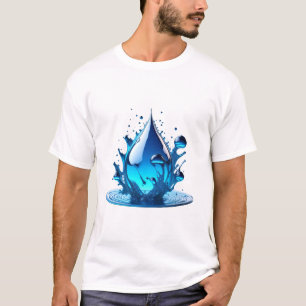 Camiseta "Be Water" Largar Design de alta qualidade