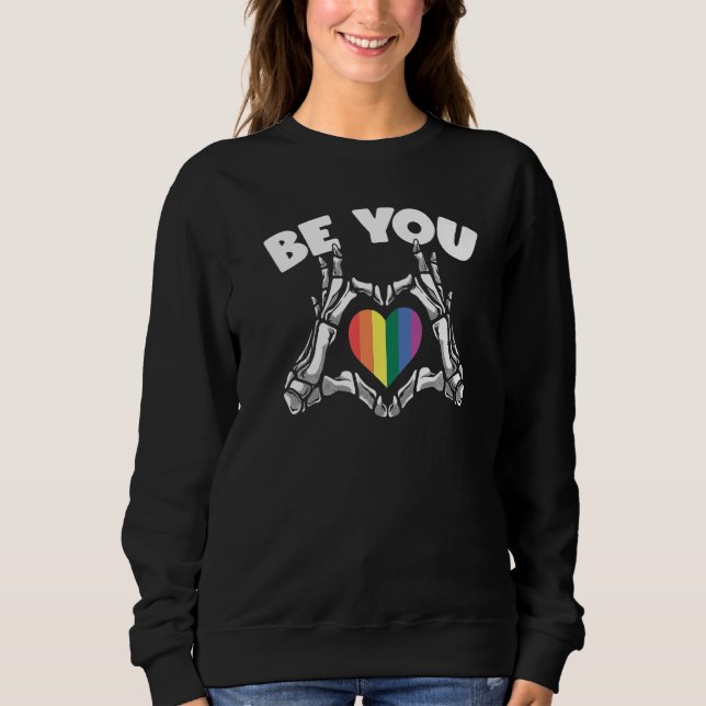 Camiseta Be You LGBT Gay Hearts Rainbow Pride Gay Rights Pr (Frente)