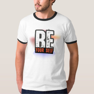 Camiseta BE YOURSELF – Bold Motivational Typography Design