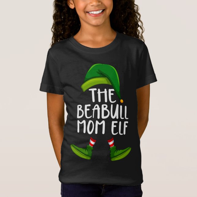 Camiseta Beabull Mãe Cachorro Elf Feliz Natal Pajama (Frente)