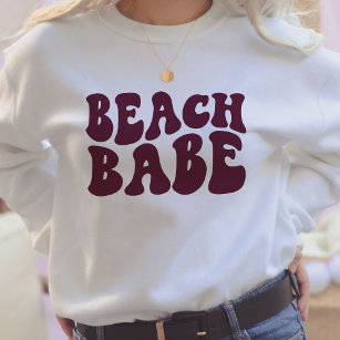 Camiseta Beach Babe Burgundy Matching Bachelorette Party