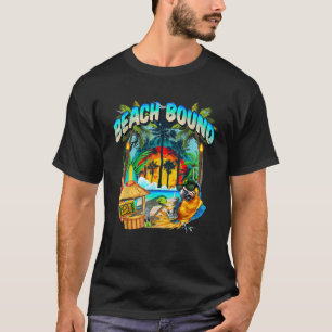 Camiseta Beach Bound Fun Summer Tiki Hut e Parrot Surfing