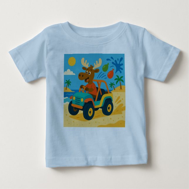 Camiseta Beach Buggy Blaster – Action-Packed Summer KidsTee (Frente)