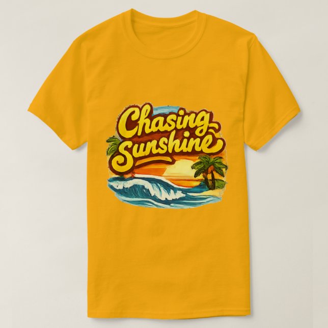 Camiseta Beach Chasing Sunshine (Frente do Design)