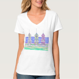 Camiseta Beach Cottage Trio Vneck Tshirt