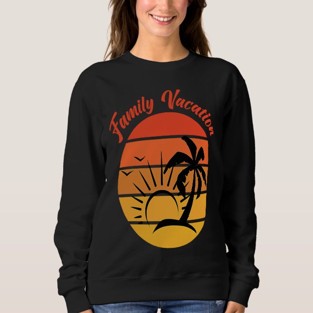 Camiseta Beach Family Vacation Palms Sunset Holiday Matchin (Frente)