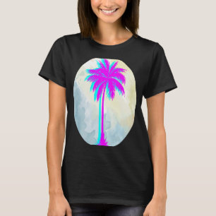 Camiseta Beach for Women Pink Palm Palm Beach Holiday