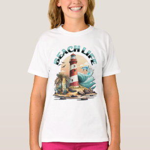 Camiseta Beach Life   Praia Tropical e Farol