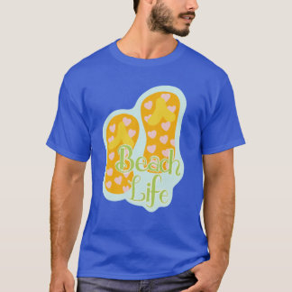 Camiseta Beach Life Summer Flip Flops Aesthetic Sticker boy
