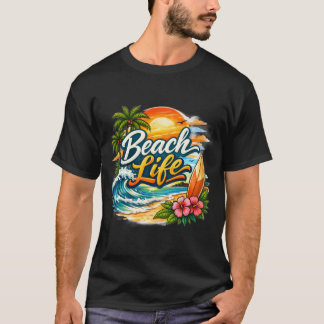 Camiseta Beach Life – Tropical Sunset Surf