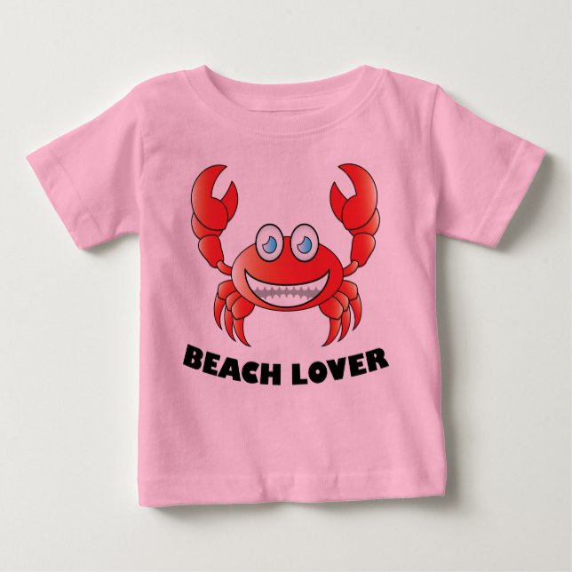 Camiseta Beach Lover - Baby Fine Jersey T Shirt (Frente)