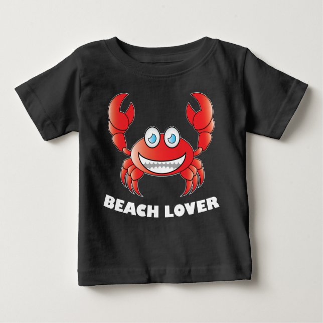 Camiseta Beach Lover - Baby Fine Jersey T Shirt (Frente)