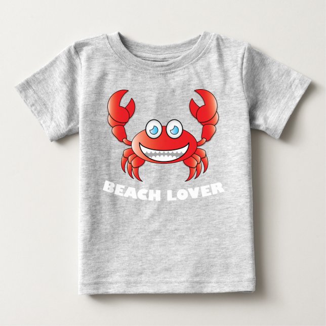 Camiseta Beach Lover - Baby Fine Jersey T Shirt (Frente)