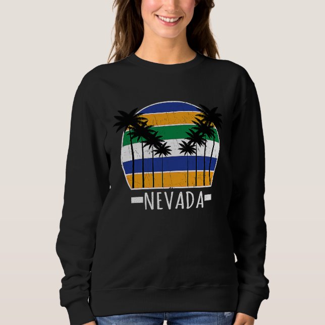 Camiseta Beach Lover  Retro Nevada  Summer Distressed (Frente)