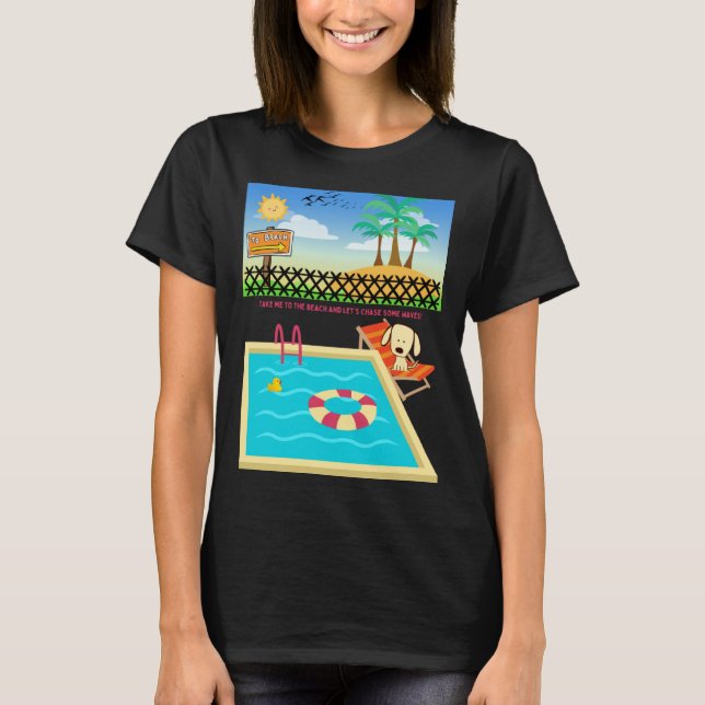 Camiseta Beach loving Dog Ready to Hit the Sands  Wishing (Frente)
