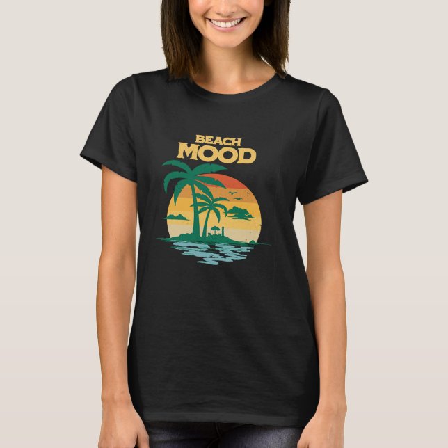 Camiseta Beach Mood  Aloha Hawaii Hawaiian Island Palm Tree (Frente)