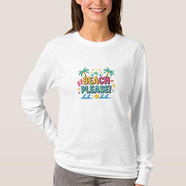 Camiseta Beach Please Summer Vibes (Frente)
