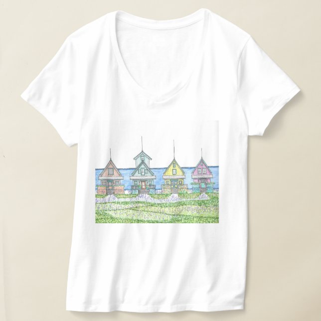 Camiseta Beach Shack Life 1; Tshirt; Vneck; Blue (Postura )